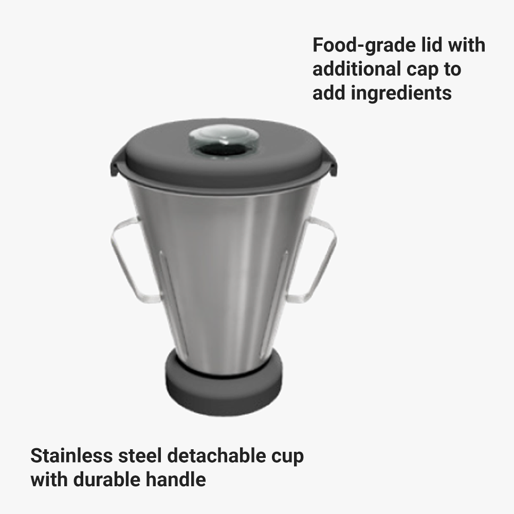 Omcan BL-BR-0010 10 L stainless steel countertop blender with removable cutting unit