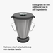 Omcan BL-BR-0010 10 L stainless steel countertop blender with removable cutting unit
