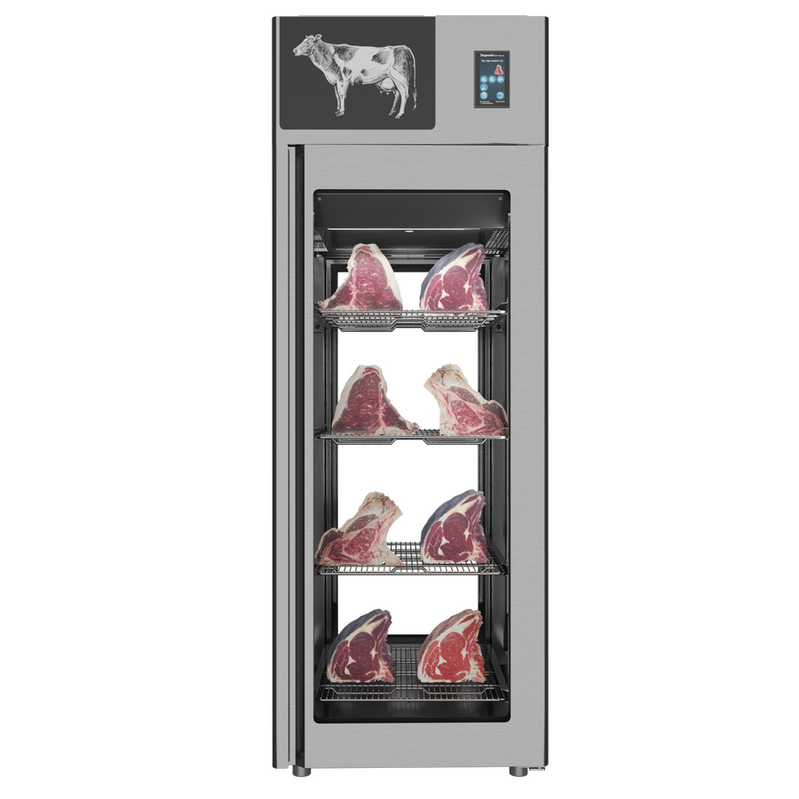 Omcan PI3AION074VI Stagionello Dry Age 3.0 700 L dry aging cabinet 4-glass view