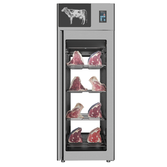 Omcan PI3AION074VI Stagionello Dry Age 3.0 700 L dry aging cabinet 4-glass view