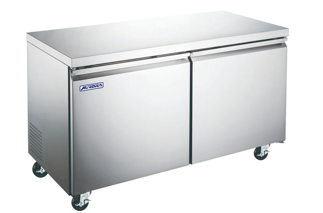 Omcan FR-CN-1219E-HC Aurora 48 inch two door stainless steel undercounter freezer