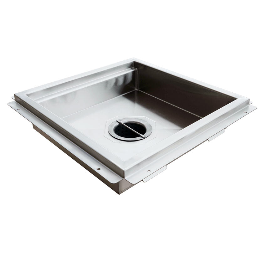 Omcan 44612 18 x 18 inch stainless steel floor drain with grating bar