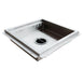 Omcan 44612 18 x 18 inch stainless steel floor drain with grating bar