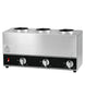 Omcan FW-CN-1603 triple bottle sauce warmer with three 32 oz squeeze bottles