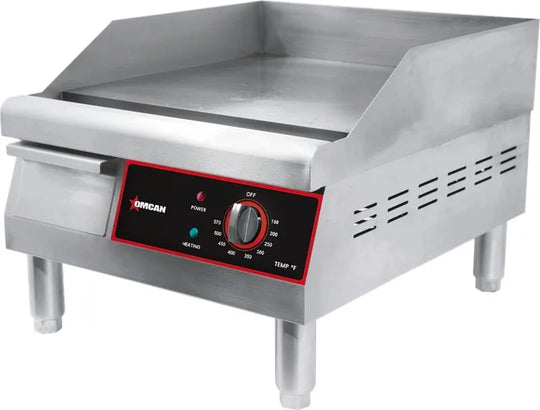 Omcan CE-CN-0405 16 inch countertop stainless steel electric griddle