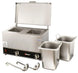 Omcan FW-CN-0252 stainless steel double sauce pot warmer two 2.5 L pots
