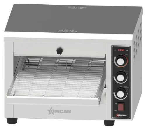 Omcan CE-CN-0356 conveyor toaster side view