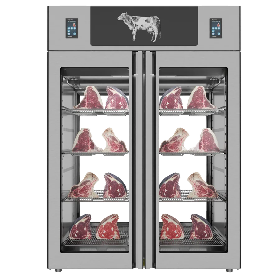 Omcan PI3AIONTWTTI Stagionello Dry Age 3.0 Twin dry aging cabinet with two glass doors