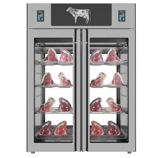 Omcan PI3AIONTWTTI Stagionello Dry Age 3.0 Twin dry aging cabinet with two glass doors