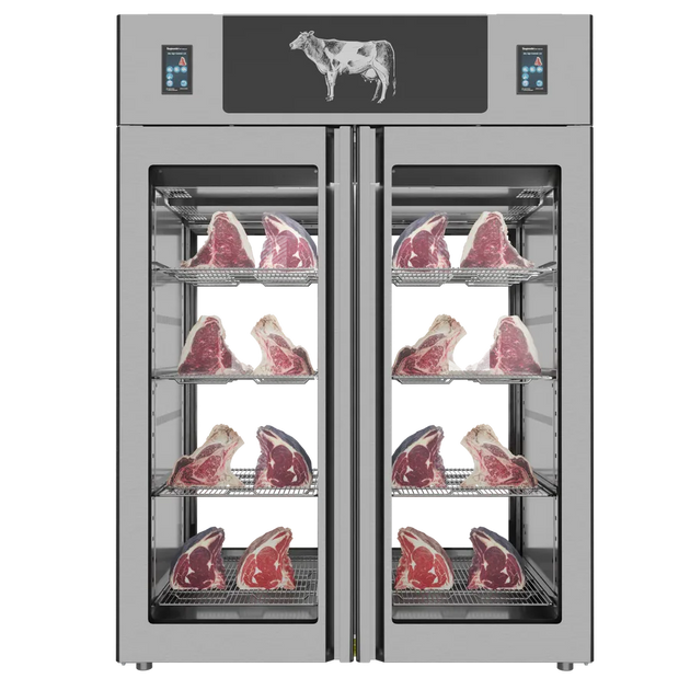 Omcan PI3AIONTWTTI Stagionello Dry Age 3.0 Twin dry aging cabinet with two glass doors