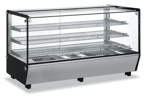 Omcan DW-CN-0252-5 60 inch countertop display warmer square glass