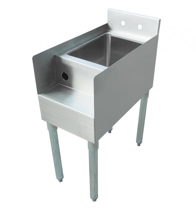 Omcan 43473 stainless steel blender station with dump sink