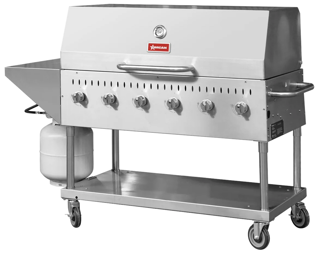Omcan CE-CN-0048-S LP 48 inch propane outdoor BBQ grill