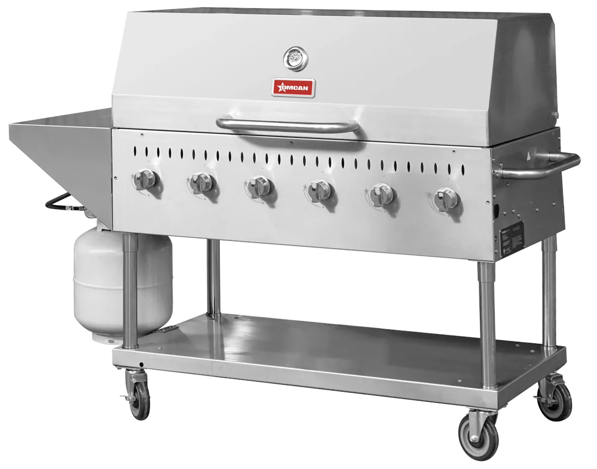 Omcan CE-CN-0048-S LP 48 inch propane outdoor BBQ grill
