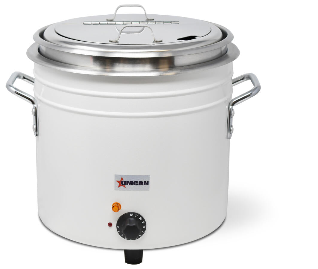 Omcan FW-TW-5000-W 11 qt white retro soup warmer rethermalizer