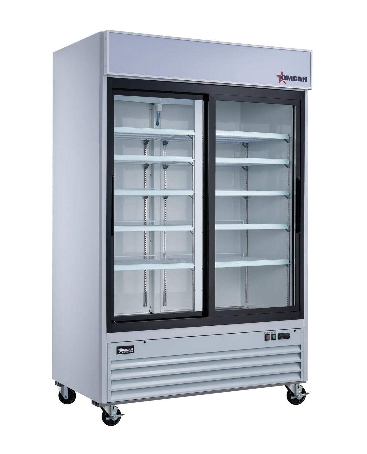Omcan RE-CN-0045-HC 53 inch two sliding glass door display refrigerator