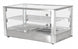 Omcan DW-CN-0080-L 28 inch two shelf square glass countertop display warmer