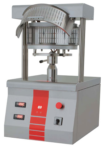Omcan BE-IT-0045 Trento pizza dough shaping and stretching machine with 17.7 inch heated plates