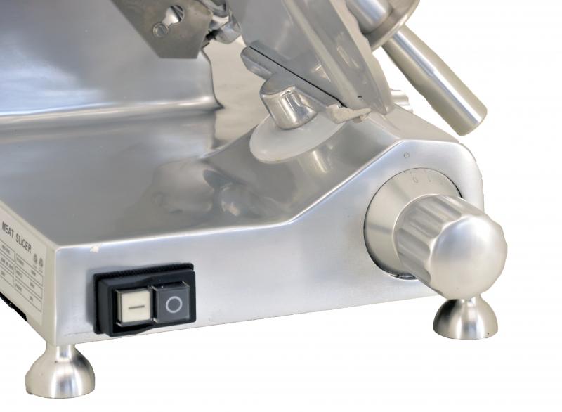 Omcan MS-CN-0250-C 10 inch belt driven meat slicer with blade lock