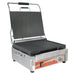 Omcan PG-CN-0679-R single panini grill with grooved cast iron plates