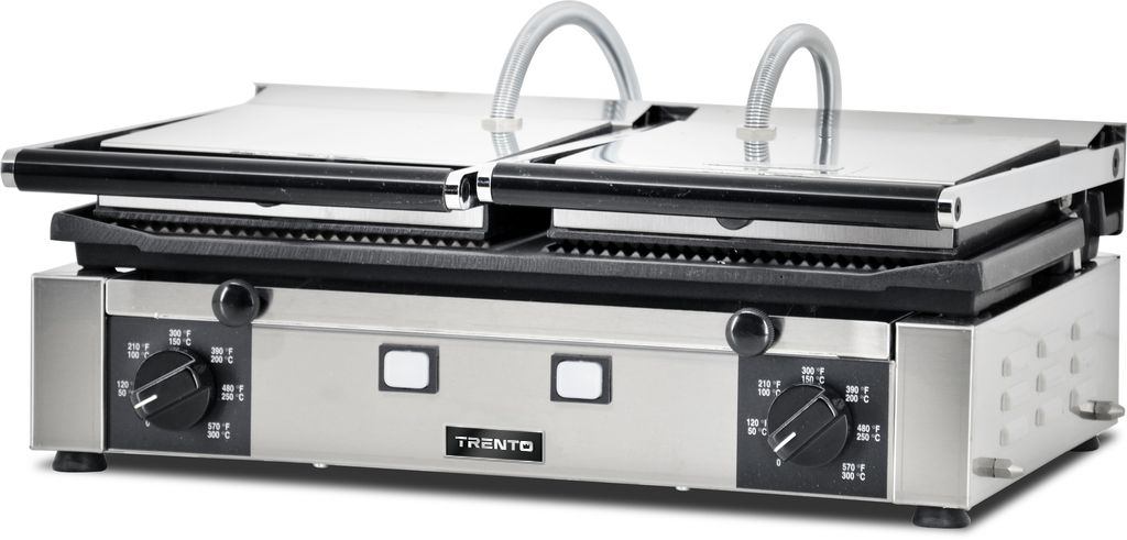 Omcan PG-IT-0737-R panini grill top plate detail