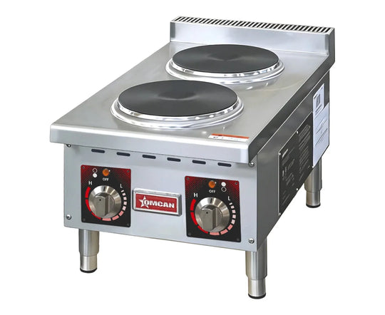 Omcan CE-CN-EHP15 208 countertop electric hot plate with two burners