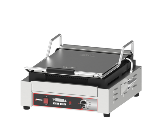 Omcan CE-CN-10173LH single extra large panini grill with ribbed plates
