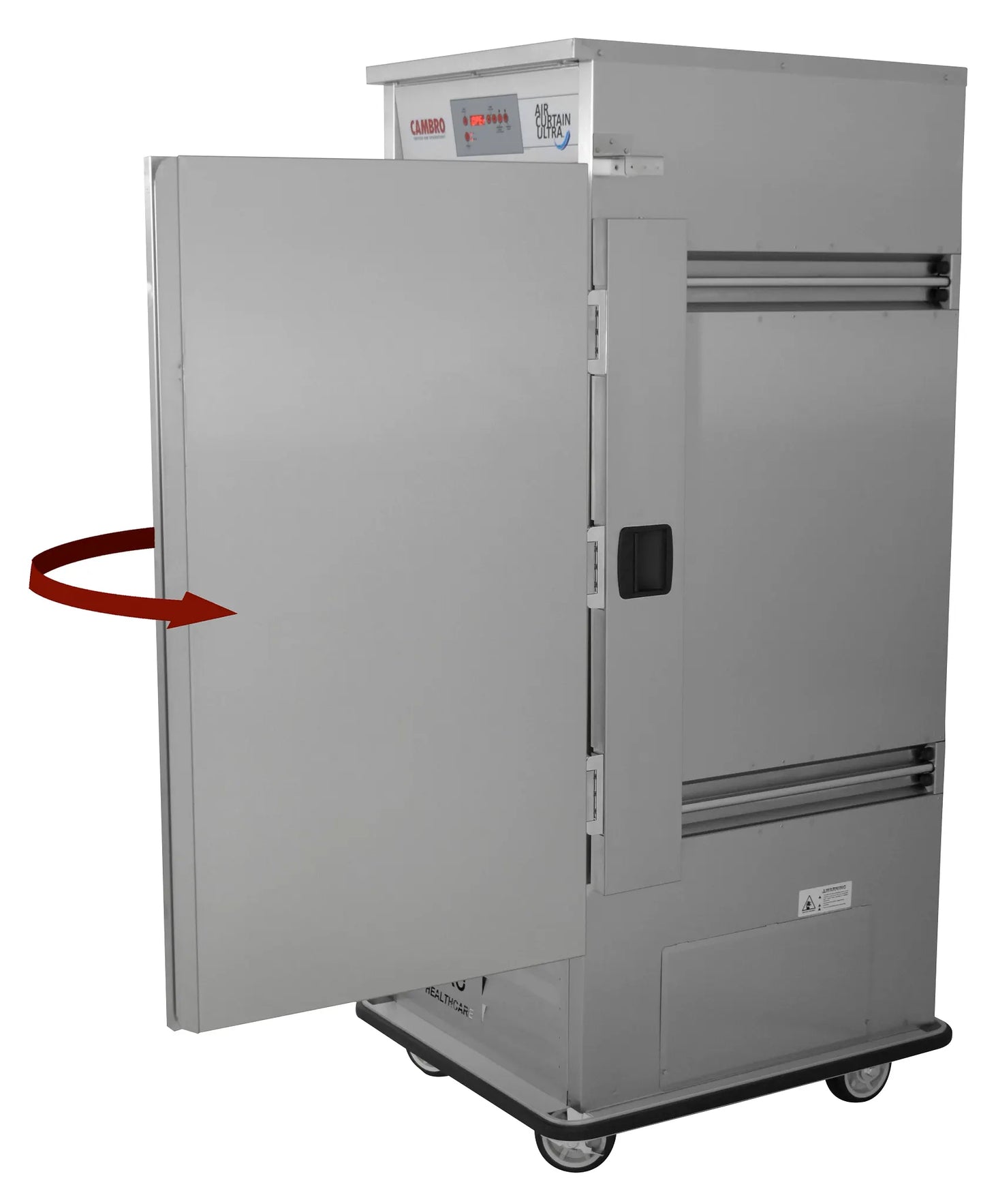 Cambro ACU1826RS000 mobile refrigerated cart right sliding door stainless steel