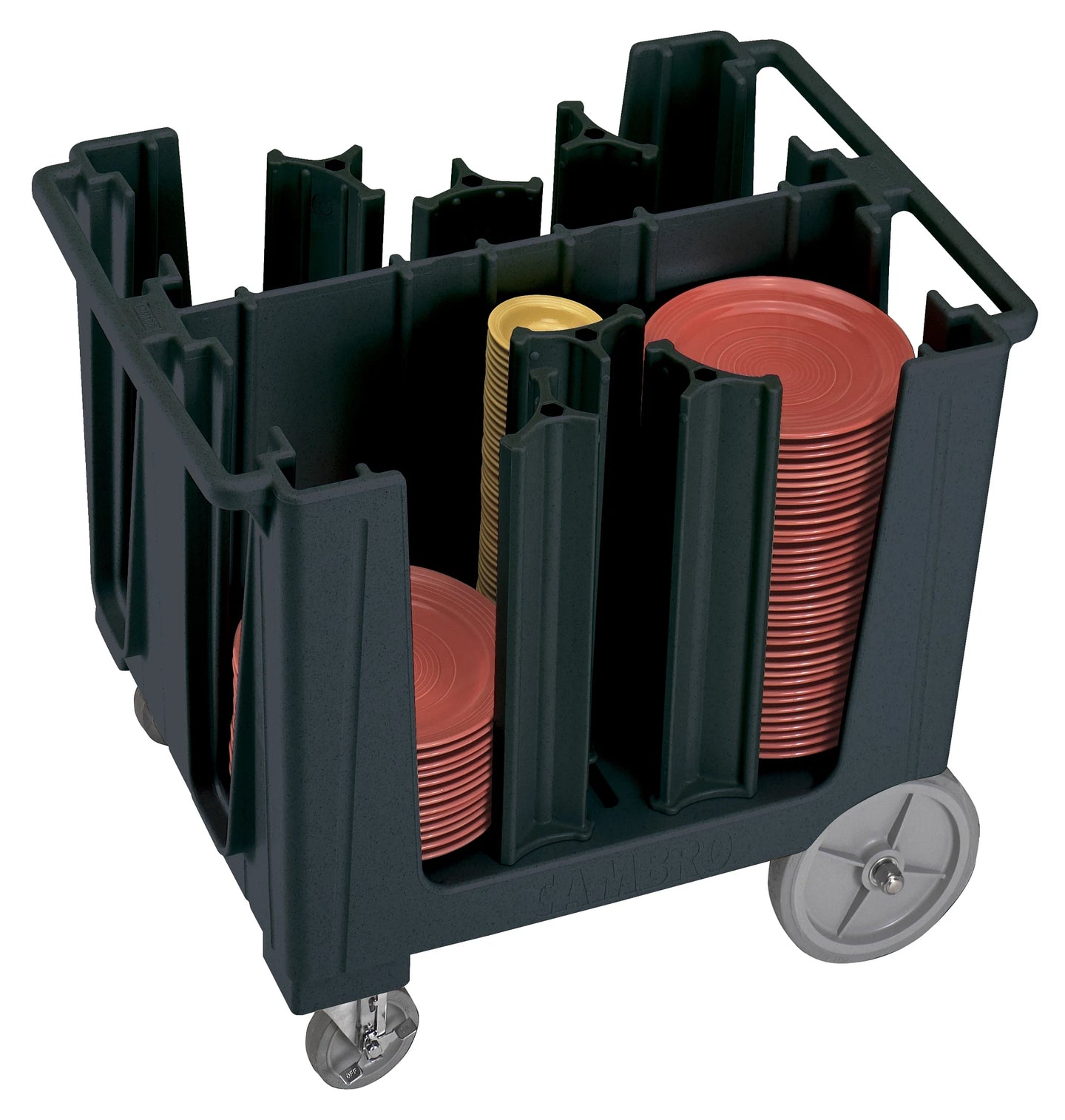 Cambro ADCS110 S-Series adjustable dish caddy 6 column Black