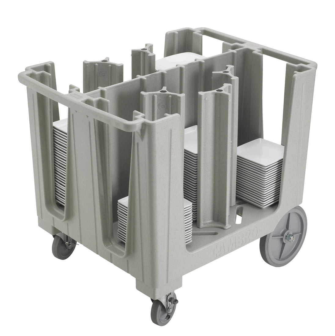 Cambro ADCS480 S-Series adjustable dish caddy 6 column Speckled Gray