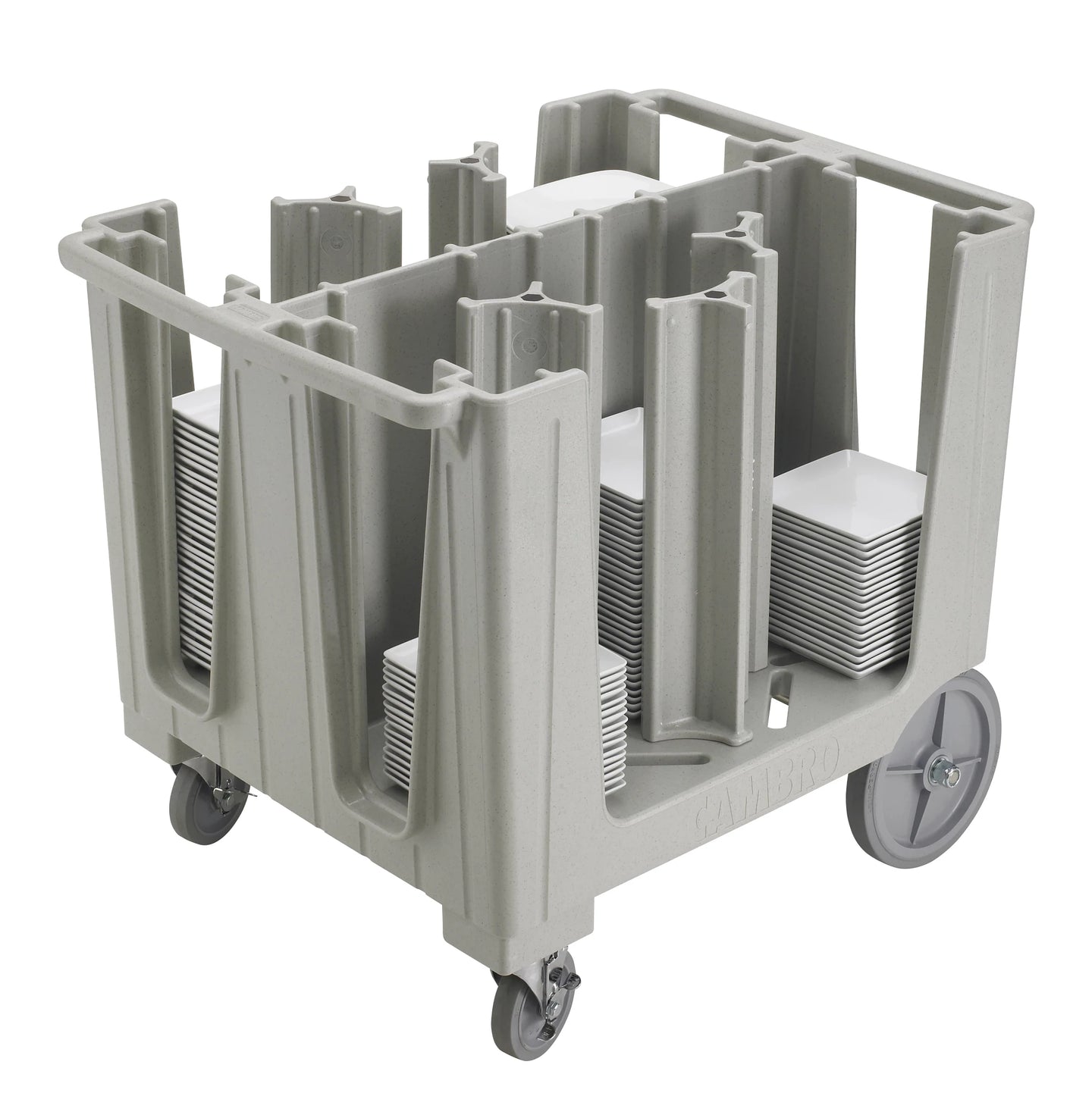 Cambro ADCS480 S-Series adjustable dish caddy 6 column Speckled Gray