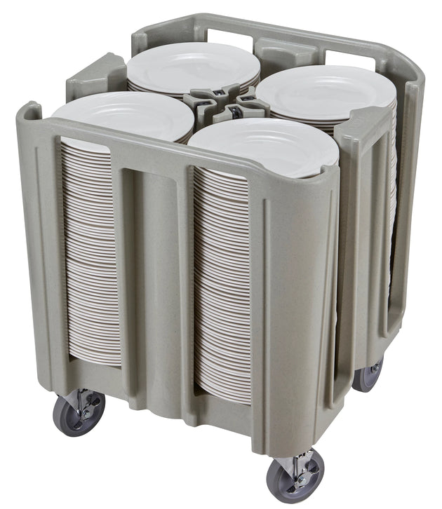 Cambro ADCSC480 speckled gray S-Series compact 4 tower dish caddy