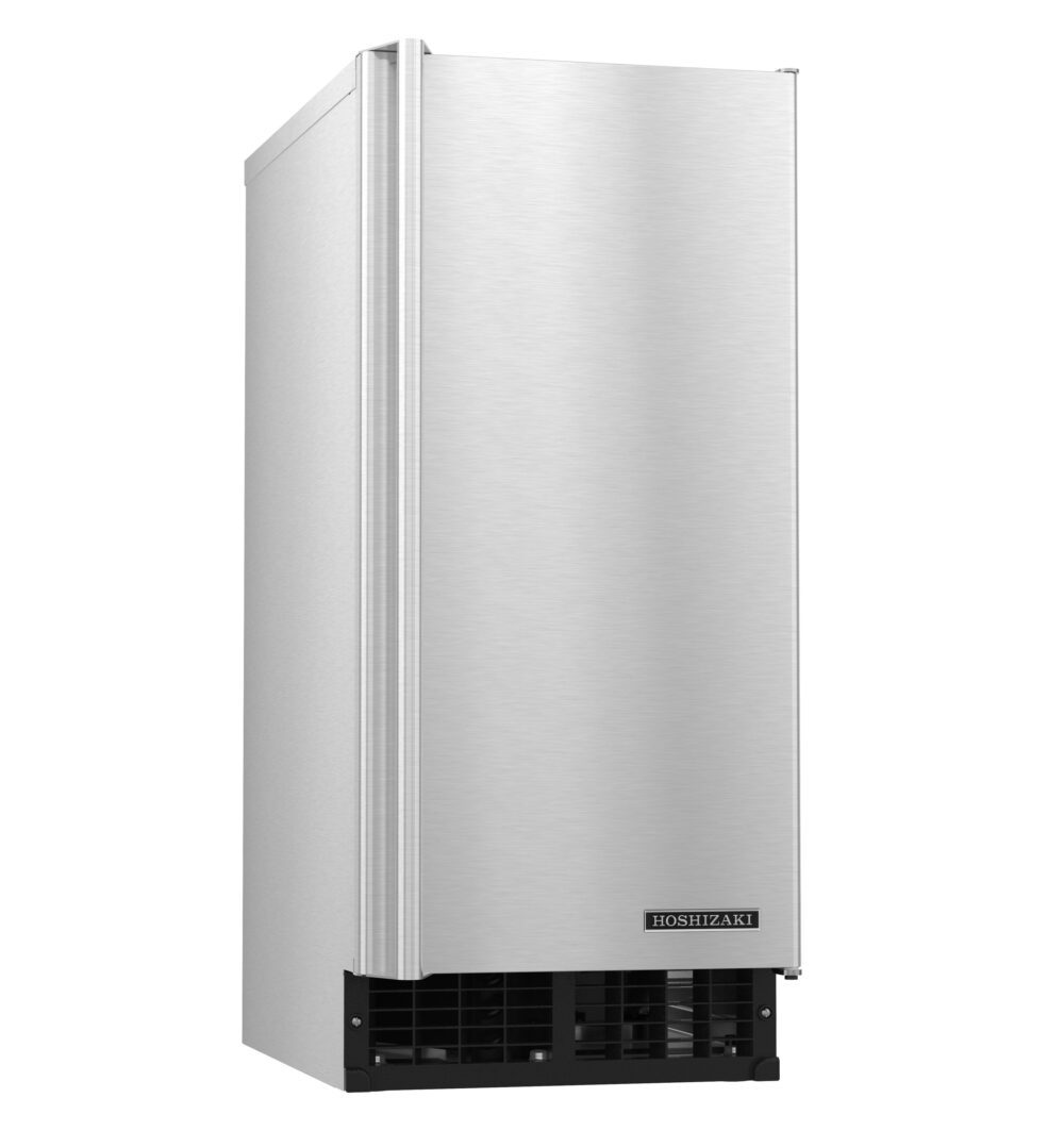 Hoshizaki AM-50BAK undercounter air-cooled top hat cube ice machine with built-in bin