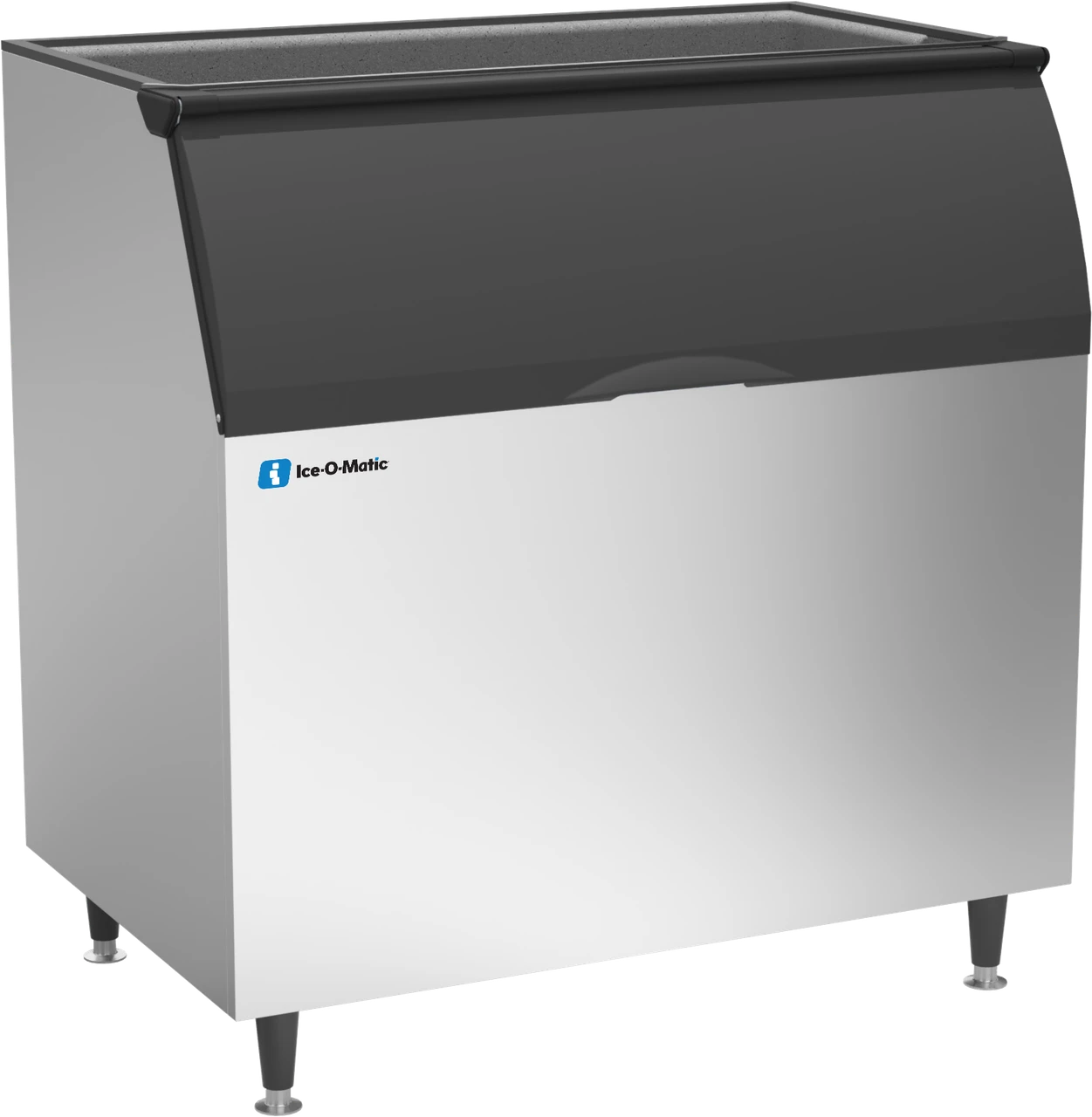 Ice-O-Matic B110 48 inch ice storage bin, 854 lb capacity, left angle view