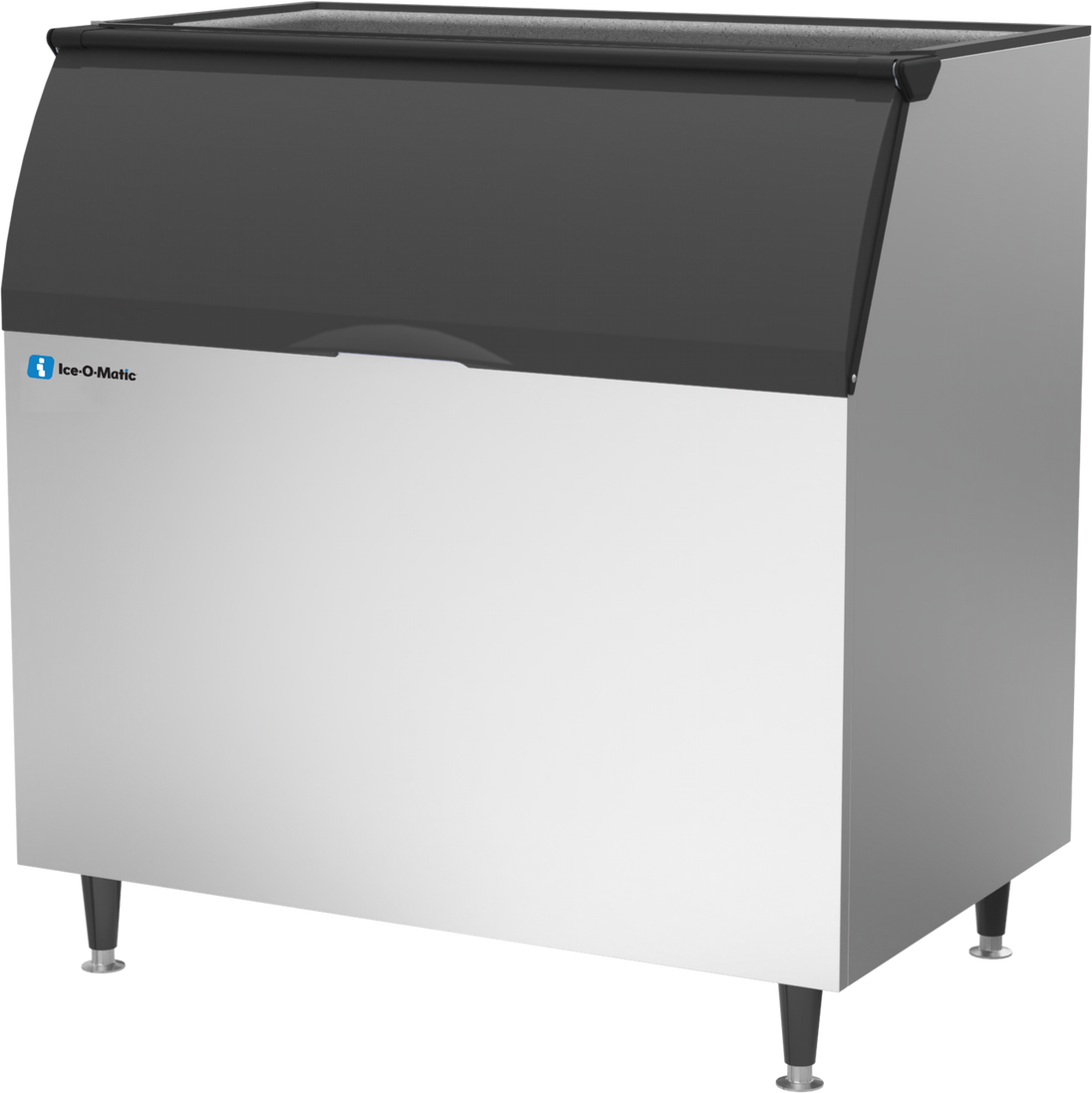 Ice-O-Matic B110 48 inch ice storage bin, 854 lb capacity, right angle view
