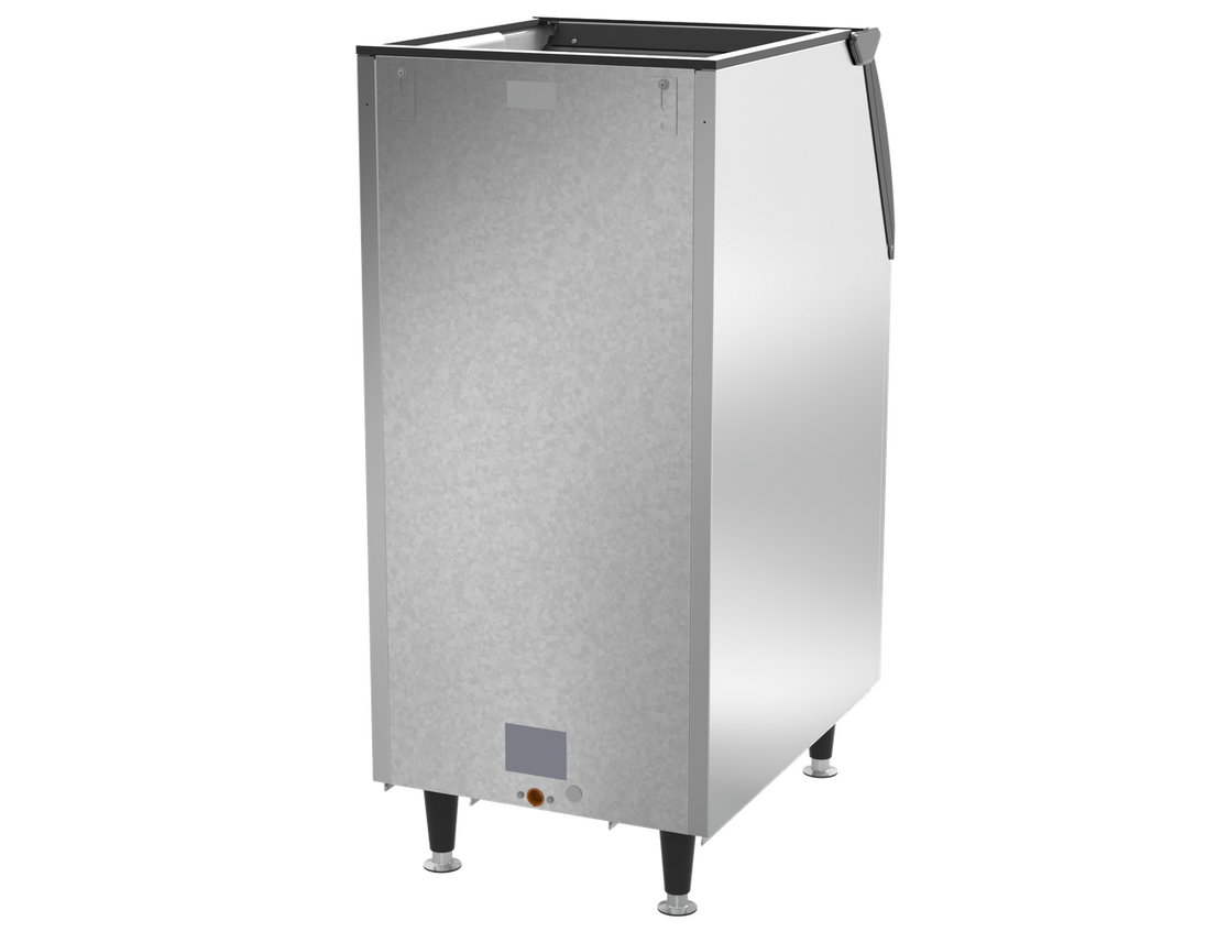 Ice-O-Matic B42 22 inch ice storage bin, 351 lb capacity, rear left angle view