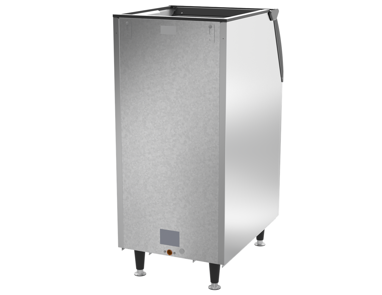 Ice-O-Matic B42 22 inch ice storage bin, 351 lb capacity, rear left angle view
