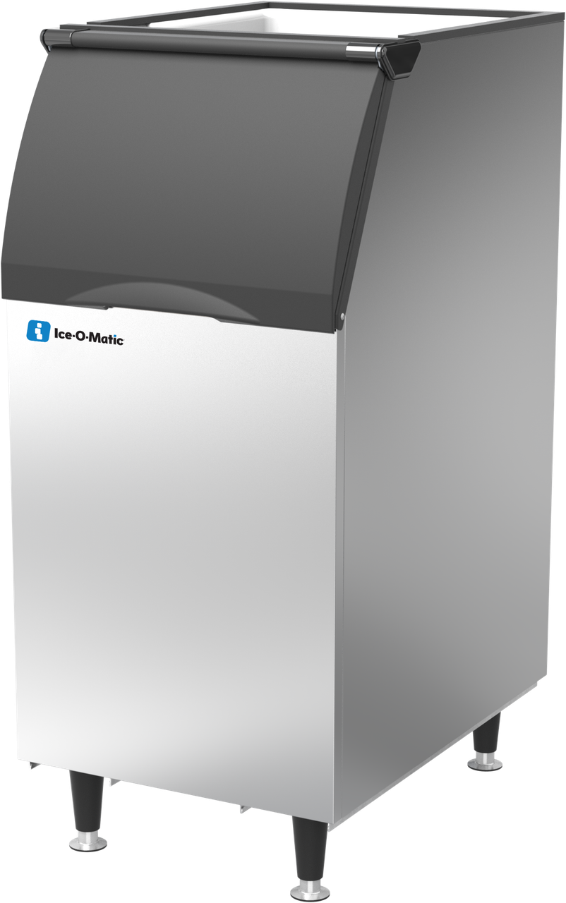 Ice-O-Matic B42 22 inch ice storage bin, 351 lb capacity, right angle view
