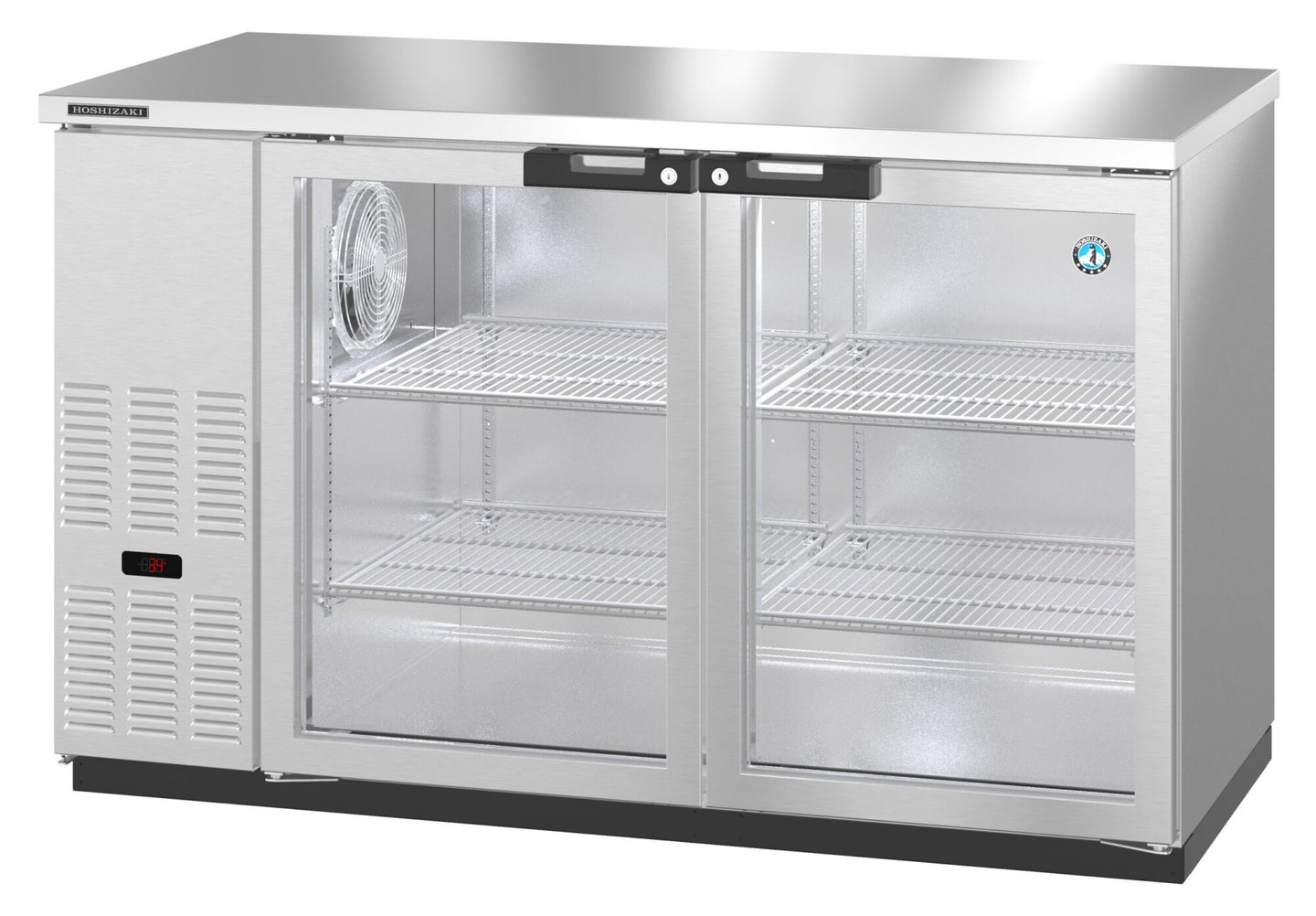 Hoshizaki BB59-G-S stainless steel glass door back bar refrigerator