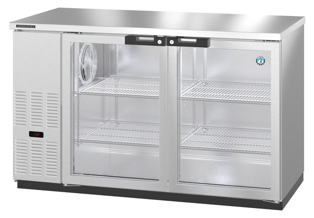 Hoshizaki BB59-G-S stainless steel glass door back bar refrigerator
