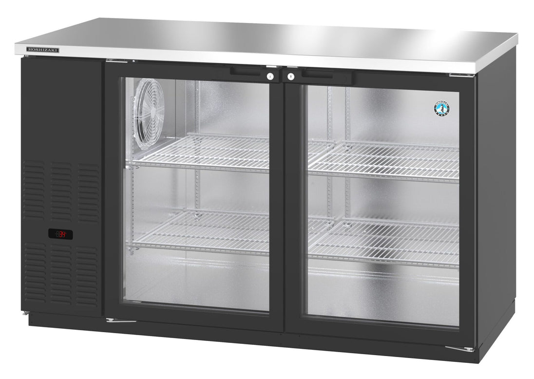 Hoshizaki BB59-G two-section glass door back bar refrigerator