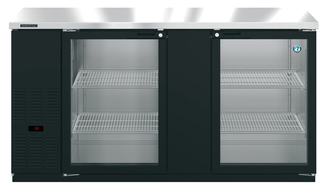 Hoshizaki BB69-G glass door back bar refrigerator front view