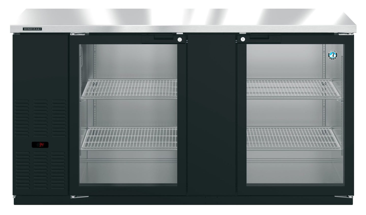 Hoshizaki BB69-G glass door back bar refrigerator front view