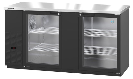 Hoshizaki BB69-G two-section glass door back bar refrigerator