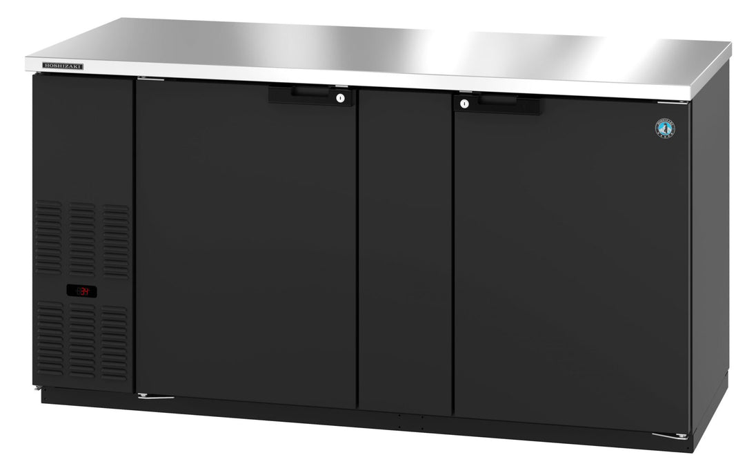 Hoshizaki BB69 two-section back bar refrigerator with solid doors