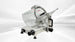 BakeMax BMMSM10 20 Inch Manual Meat Slicer Anodized Aluminum with Gravity Feed — BakeMax manufacturer photo, front left view