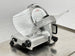 BakeMax BMMSM12 12 Inch Manual Meat Slicer Gravity Feed Anodized Aluminum — BakeMax manufacturer photo, front left view