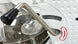 BakeMax BMPME30 20 Inch Wide Electric Planetary Mixer 30 Quarts with Attachments — BakeMax manufacturer photo, bowl lift and bowl guard detail