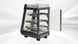 BakeMax BMTSC14 14 Inch Titan Series Heated Display Case Countertop Self Service — BakeMax manufacturer photo, rear view with door open