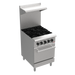 BakeMax BAS24O 24 Inch Restaurant Series Range Gas with 4 Burners 150000 BTU — BakeMax manufacturer photo, wide burner gas range with bakery oven